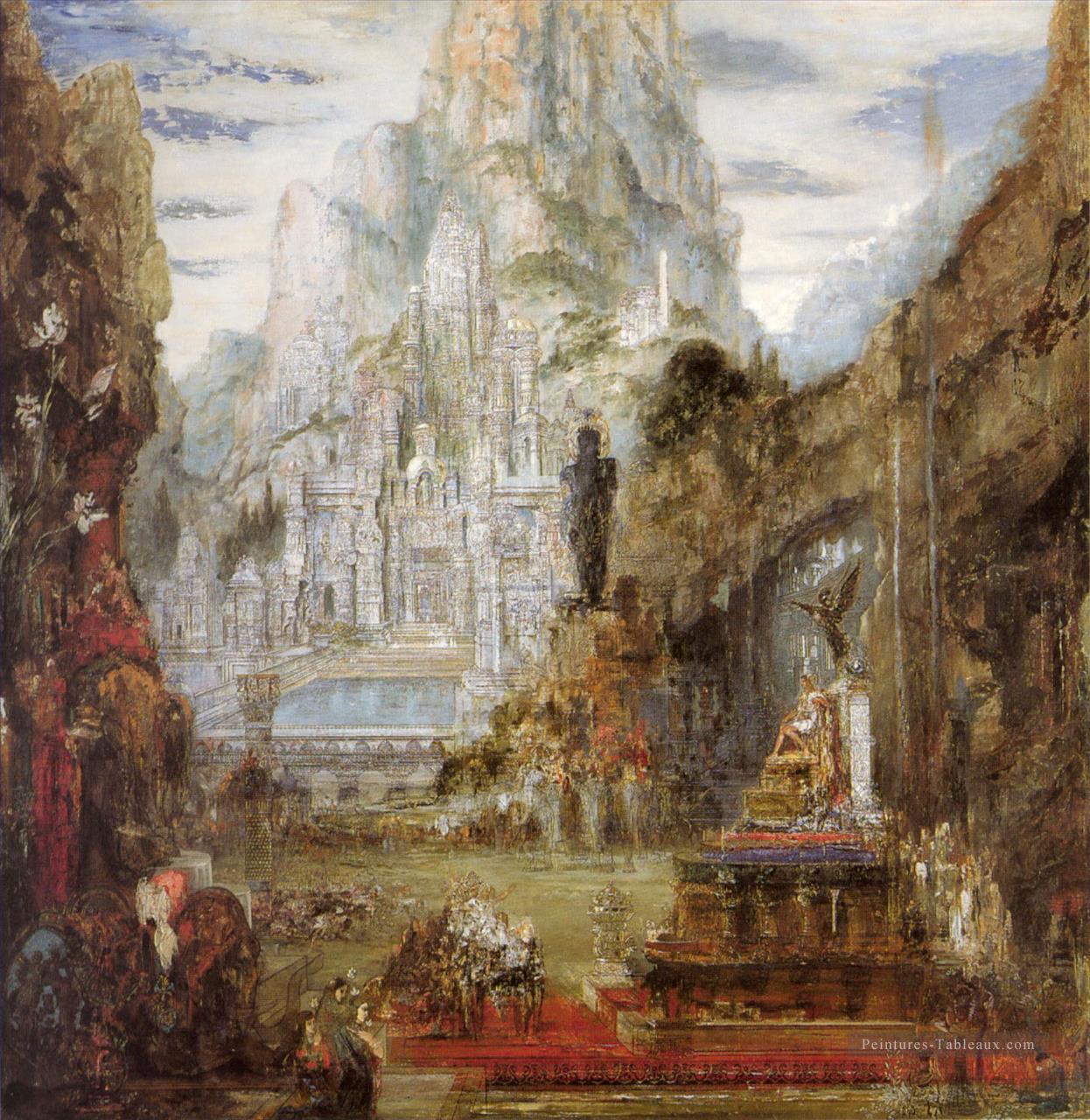 le triomphe d’Alexandre le grand Symbolisme mythologique biblique Gustave Moreau Peintures à l'huile